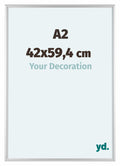 Aurora Aluminium Photo Frame 42x59-4cm A2 Silver Matt Front Size | Yourdecoration.com
