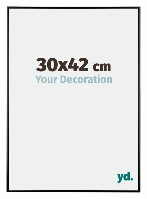 Austin Aluminium Photo Frame 30x42cm Black High Gloss Front Size | Yourdecoration.com
