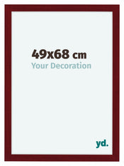 Como MDF Photo Frame 49x68cm Wine Red Swept Front Size | Yourdecoration.com