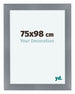 Como MDF Photo Frame 75x98cm Aluminum Brushed Front Size | Yourdecoration.com