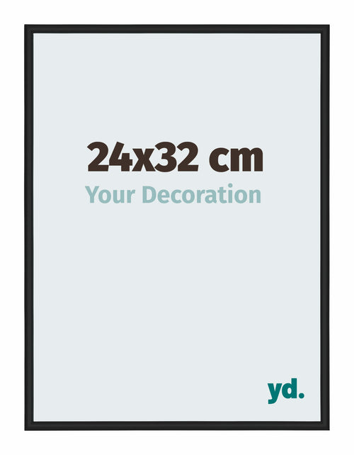 Miami Aluminium Photo Frame 24x32cm Black High Gloss Front Size | Yourdecoration.com