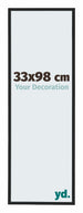 Miami Aluminium Photo Frame 33x98cm Black High Gloss Front Size | Yourdecoration.com