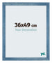 Mura MDF Photo Frame 36x49cm Bleu Brillant Patiné Front Size | Yourdecoration.com