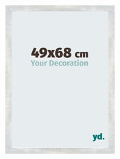 Mura MDF Photo Frame 49x68cm Silver Shiny Vintage Front Size | Yourdecoration.com