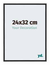 New York Aluminium Photo Frame 24x32cm Black Matte Front Size | Yourdecoration.com