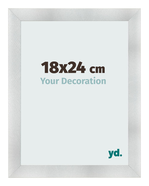 Photo Frame 18x24cm Aluminum Brushed MDF Pisa Front Size | Yourdecoration.com