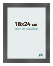 Photo Frame 18x24cm Black Silver Polished MDF Pisa Front Size | Yourdecoration.com
