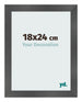Photo Frame 18x24cm Black Silver Polished MDF Pisa Front Size | Yourdecoration.com