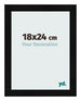 Photo Frame 18x24cm Black Silver Polished MDF Pisa Front Size | Yourdecoration.com