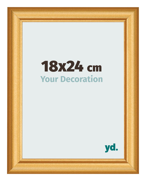 Photo Frame 18x24cm Gold Matte MDF Lazio Front Size | Yourdecoration.com