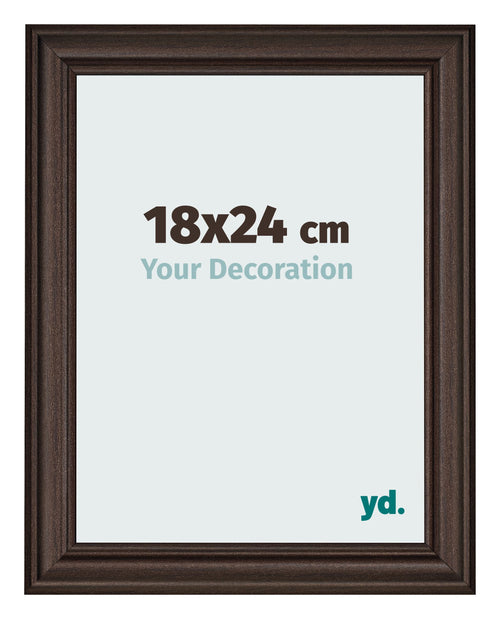 Photo Frame 18x24cm Oak Dark MDF Lazio Front Size | Yourdecoration.com