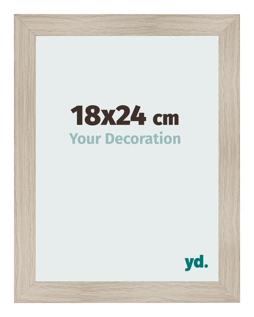 Photo Frame 18x24cm Oak Rustic MDF Pisa Front Size | Yourdecoration.com