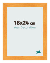 Photo Frame 18x24cm Orange MDF Pisa Front Size | Yourdecoration.com
