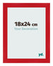 Photo Frame 18x24cm Red MDF Pisa Front Size | Yourdecoration.com