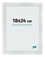 Photo Frame 18x24cm Silver Black Swept MDF Pisa Front Size | Yourdecoration.com