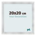 Photo Frame 20x20cm Aluminum Brushed MDF Pisa Front Size | Yourdecoration.com