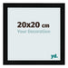 Photo Frame 20x20cm Black Silver Polished MDF Pisa Front Size | Yourdecoration.com