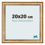 Photo Frame 20x20cm Gold Antique MDF Lazio Front Size | Yourdecoration.com