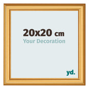 Photo Frame 20x20cm Gold Matte MDF Lazio Front Size | Yourdecoration.com