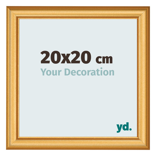 Photo Frame 20x20cm Gold Matte MDF Lazio Front Size | Yourdecoration.com