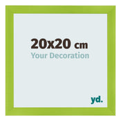 Photo Frame 20x20cm Green MDF Pisa Front Size | Yourdecoration.com