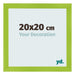 Photo Frame 20x20cm Green MDF Pisa Front Size | Yourdecoration.com