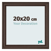 Photo Frame 20x20cm Oak Dark MDF Lazio Front Size | Yourdecoration.com