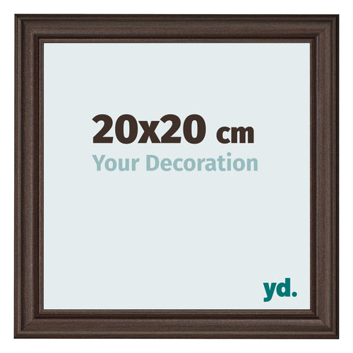 Photo Frame 20x20cm Oak Dark MDF Lazio Front Size | Yourdecoration.com