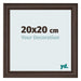 Photo Frame 20x20cm Oak Dark MDF Lazio Front Size | Yourdecoration.com