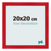 Photo Frame 20x20cm Red MDF Pisa Front Size | Yourdecoration.com