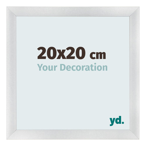 Photo Frame 20x20cm Silver Black Swept MDF Pisa Front Size | Yourdecoration.com