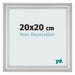 Photo Frame 20x20cm Silver Matte MDF Lazio Front Size | Yourdecoration.com