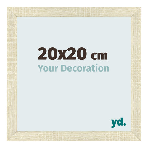 Photo Frame 20x20cm Sonoma Oak MDF Pisa Front Size | Yourdecoration.com