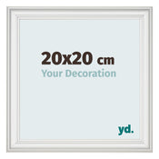 Photo Frame 20x20cm White Swept MDF Lazio Front Size | Yourdecoration.com