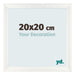 Photo Frame 20x20cm White Vintage MDF Pisa Front Size | Yourdecoration.com
