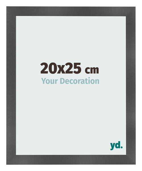 Photo Frame 20x25cm Black Silver Polished MDF Pisa Front Size | Yourdecoration.com