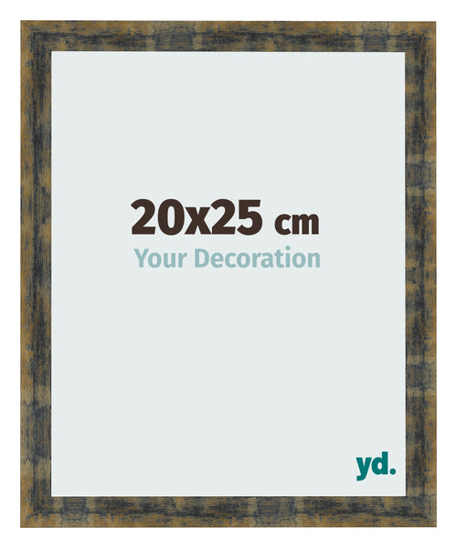 Photo Frame 20x25cm Blue Gold Melange MDF Pisa Front Size | Yourdecoration.com