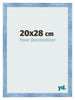 Photo Frame 20x28cm Clear Blue Swept MDF Pisa Front Size | Yourdecoration.com