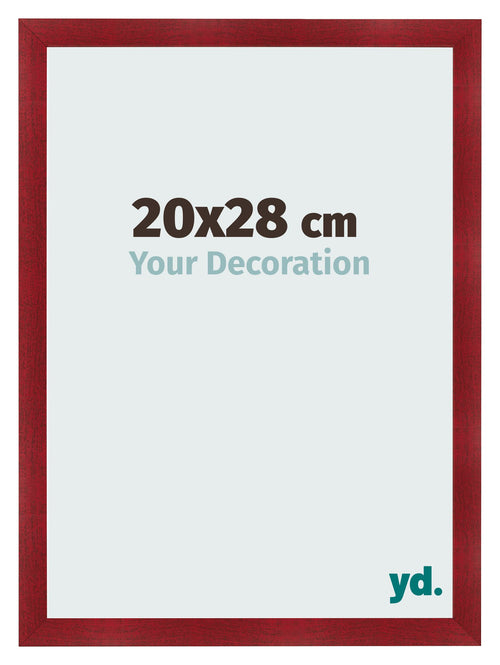 Photo Frame 20x28cm Wine Red Swept MDF Pisa Front Size | Yourdecoration.com