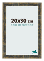 Photo Frame 20x30cm Blue Gold Melange MDF Pisa Front Size | Yourdecoration.com