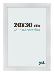 Photo Frame 20x30cm Silver Black Swept MDF Pisa Front Size | Yourdecoration.com