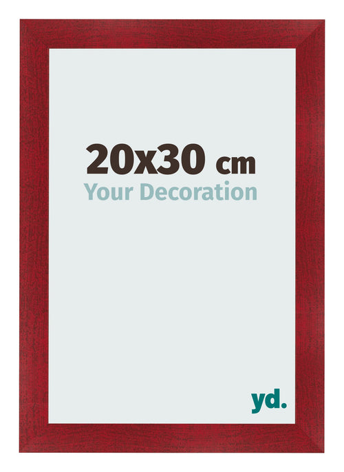 Photo Frame 20x30cm Wine Red Swept MDF Pisa Front Size | Yourdecoration.com