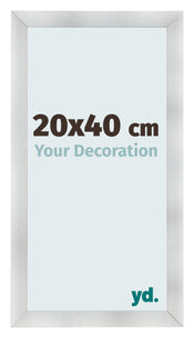 Photo Frame 20x40cm Aluminum Brushed MDF Pisa Front Size | Yourdecoration.com