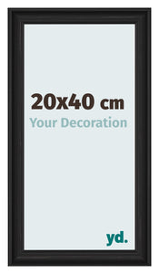 Photo Frame 20x40cm Black Woodgrain MDF Lazio Front Size | Yourdecoration.com