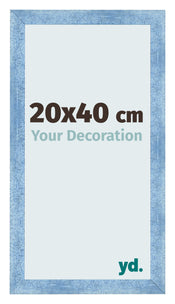 Photo Frame 20x40cm Clear Blue Swept MDF Pisa Front Size | Yourdecoration.com