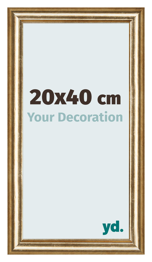 Photo Frame 20x40cm Gold Antique MDF Lazio Front Size | Yourdecoration.com