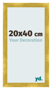 Photo Frame 20x40cm Gold Vintage MDF Pisa Front Size | Yourdecoration.com