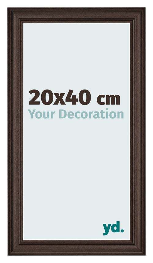 Photo Frame 20x40cm Oak Dark MDF Lazio Front Size | Yourdecoration.com