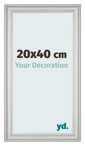 Photo Frame 20x40cm Silver Matte MDF Lazio Front Size | Yourdecoration.com