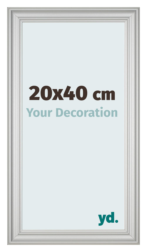 Photo Frame 20x40cm Silver Matte MDF Lazio Front Size | Yourdecoration.com